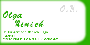 olga minich business card